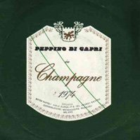 Copertina originale del 45 giri "Champagne" del dicembre 1973